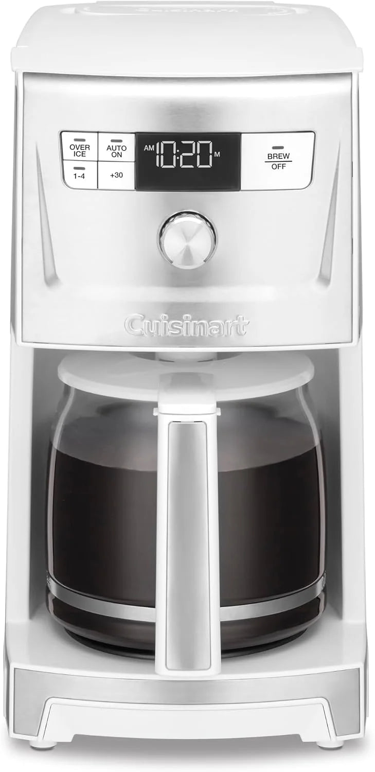 Cuisinart Coffee Maker, 14-Cup PerfecTemp Programmable Coffee Machine Glass Carafe with 1-4 Cup Setting, Brew Strength Control, Brew Pause, and Over Ice Function, White, DCC-3500W