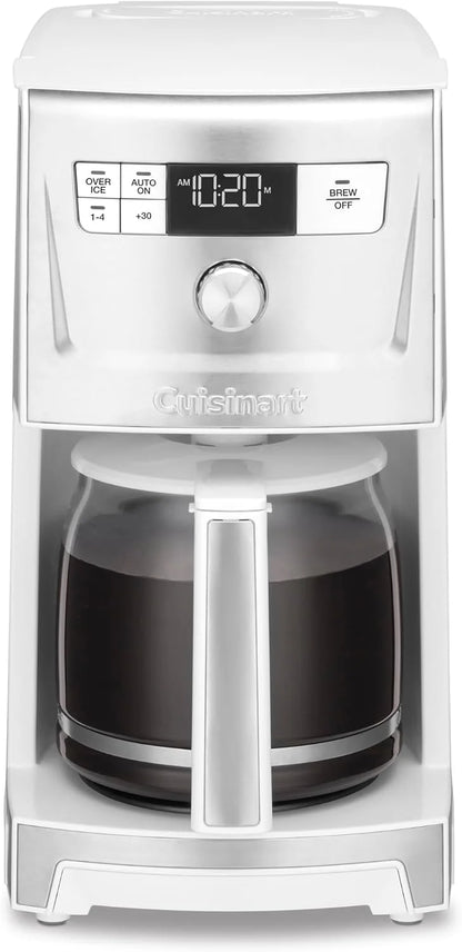 Cuisinart Coffee Maker, 14-Cup PerfecTemp Programmable Coffee Machine Glass Carafe with 1-4 Cup Setting, Brew Strength Control, Brew Pause, and Over Ice Function, White, DCC-3500W