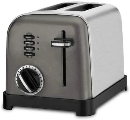Cuisinart CPT-160BKS 2-Slice Metal Classic Toaster, Stainless Steel/Black
