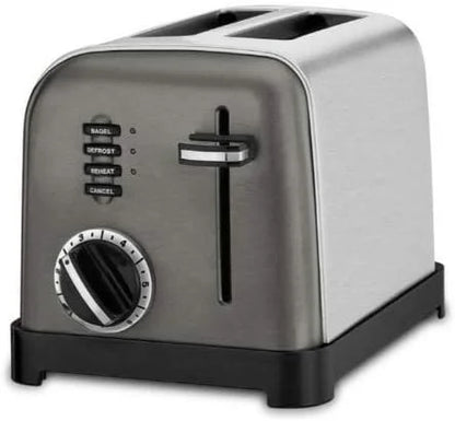 Cuisinart CPT-160BKS 2-Slice Metal Classic Toaster, Stainless Steel/Black