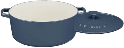 Cuisinart Chef's Classic Enameled Cast Iron Dutch Oven with Lid, Porcelain Enameled Interior, Oven Safe, Induction Compatible, 7-Quart, Round, Provencial Blue