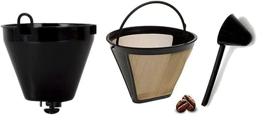 Cuisinart Filter Basket and Gold Tone Permanent filter Bundle W/Scoop (Compatible with CPO-800 & CPO-850)