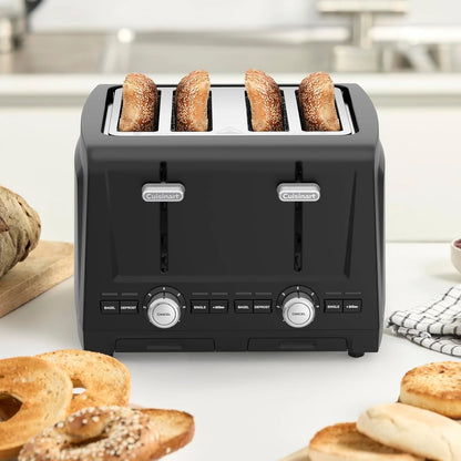Cuisinart 4-Slice XL Slot Toaster, Extra-Wide Slots, 7 Shade Setting, Black