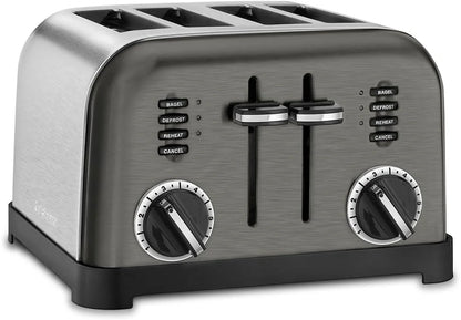 Cuisinart Toaster, Defrost & Reheat, Stainless Steel, 4 Extra-Wide Slots