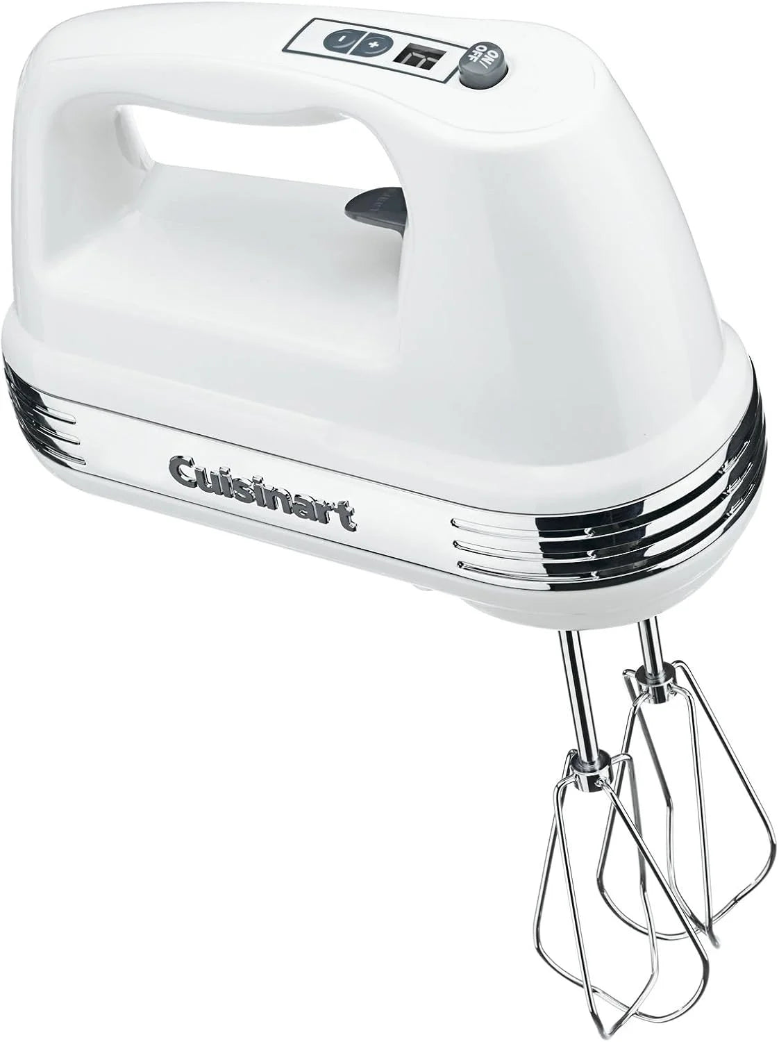 Cuisinart Power Advantage PLUS 9-Speed Hand Mixer, 220W-Motor Hand Blender Electric Mixer with 9 Speed Settings, Extra-Long Dishwasher-Safe Beaters, 3 Low Mixing Speeds, Storage Case, HM-90S, White