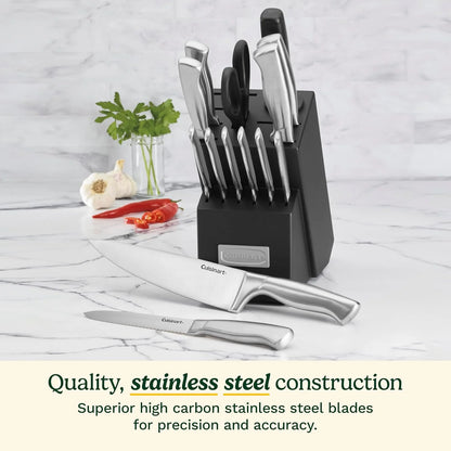 Cuisinart 15-Piece Stainless Steel Hollow Handle Block Set, C77SS-15PK (Pack of 2)