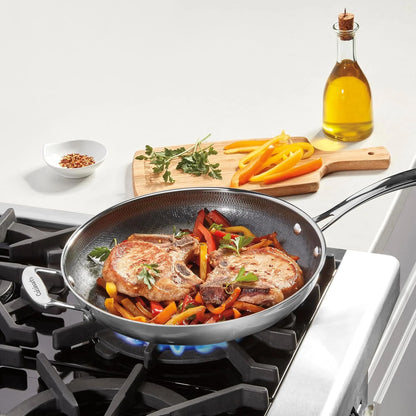 Cuisinart FusionPlus Hybrid Stainless Steel Pan, Nonstick & Oven Safe, 12”