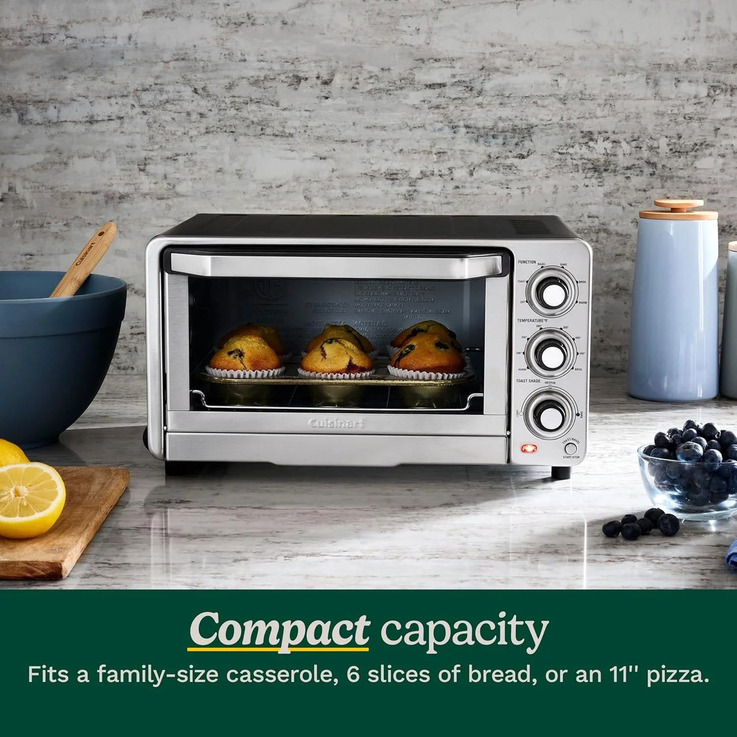 Cuisinart Toaster Oven Broiler, 1800W Countertop Design, 0.5 cu. ft.
