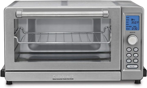 Cuisinart TOB-135 Deluxe Convection Toaster Oven Broiler, Brushed Stainless, 9.3" x 18.3" x 15.3", Silver