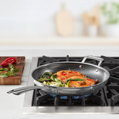 Cuisinart Non Stick Frying Pan, Hybrid Stainless Steel, Cool Grip, 12”
