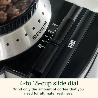 Cuisinart Electric Burr Coffee Grinder, 18-Position Selector, 4-18 Cups