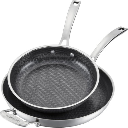 Cuisinart Hybrid Stainless Steel Pans, Nonstick & Oven Safe, 10” & 12”