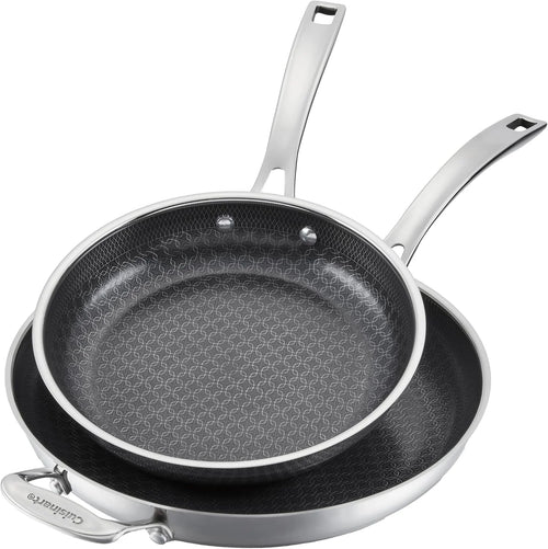 Cuisinart Hybrid Stainless Steel Pans, Nonstick & Oven Safe, 10” & 12”