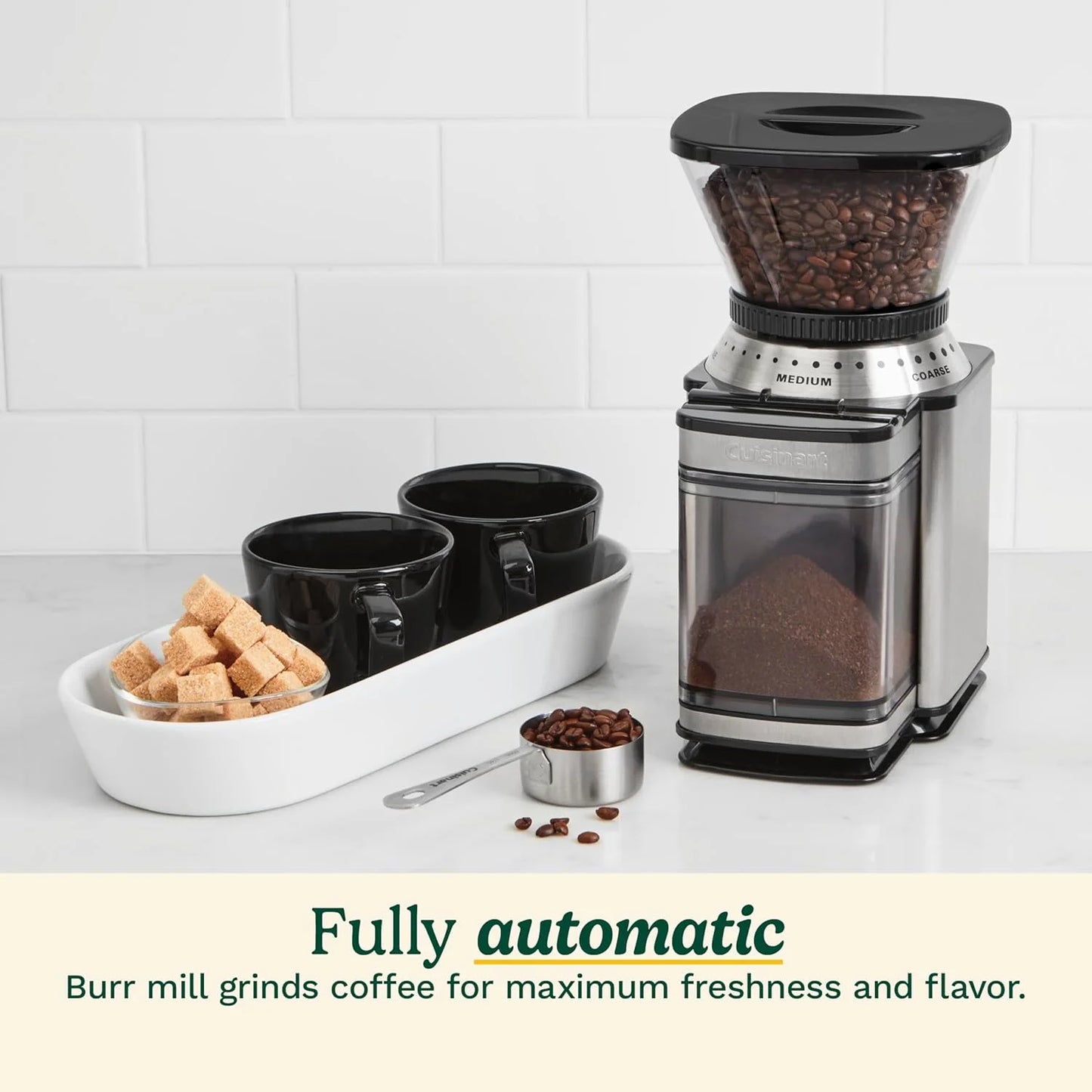 Cuisinart Electric Burr Coffee Grinder, 18-Position Selector, 4-18 Cups