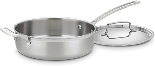 Cuisinart MCP33-24HN MultiClad Pro Stainless 3-1/2-Quart Saute with Helper and Cover Skillet, 3.5-Quart, Sauté Pan w/Helper & Cover