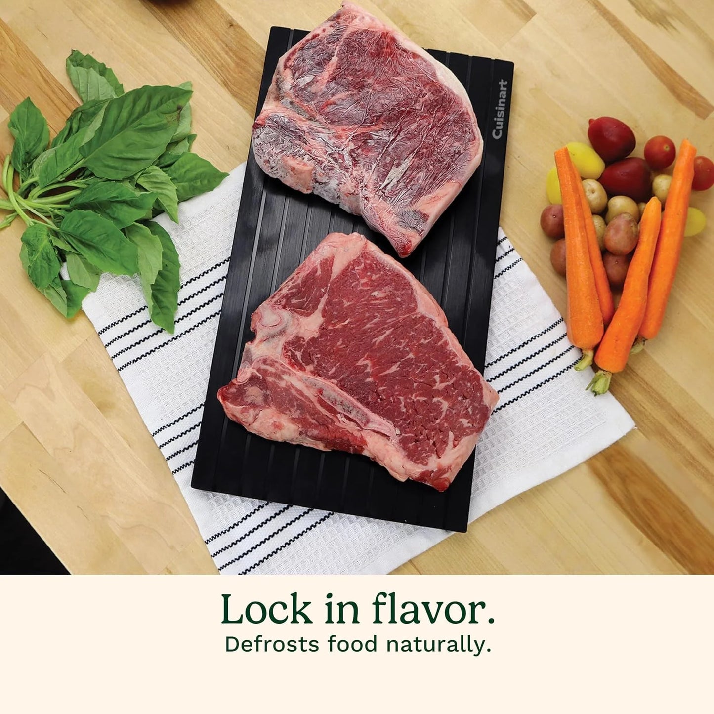 Cuisinart Defrosting Tray for Frozen Meat, Advanced Conductive Aluminum
