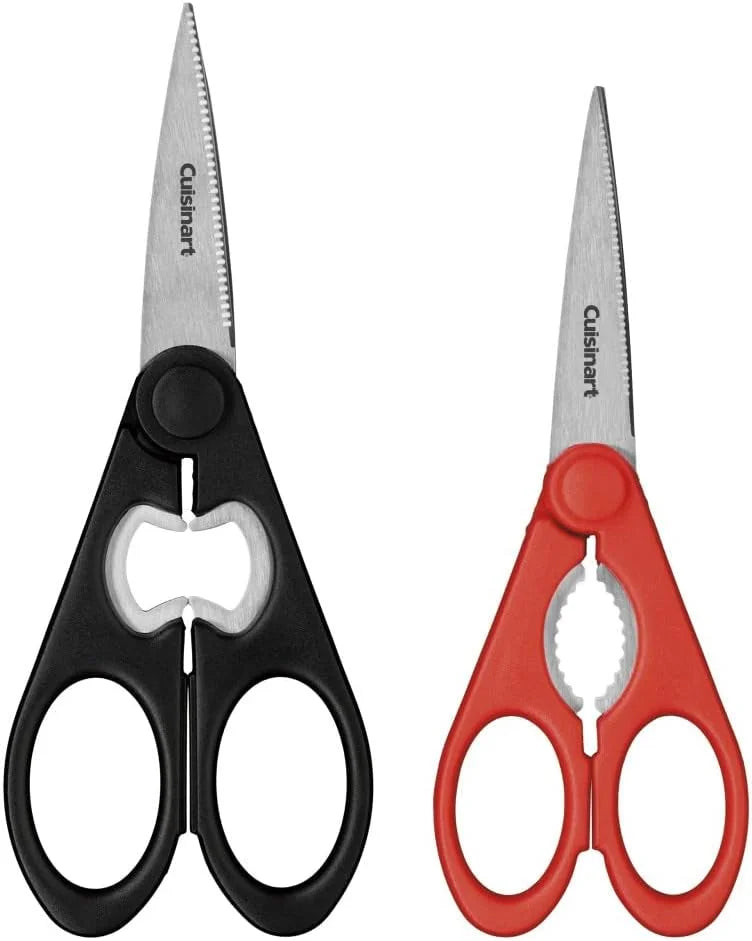 Cuisinart 2 Piece Shears Set, 8"/7", Black/Red