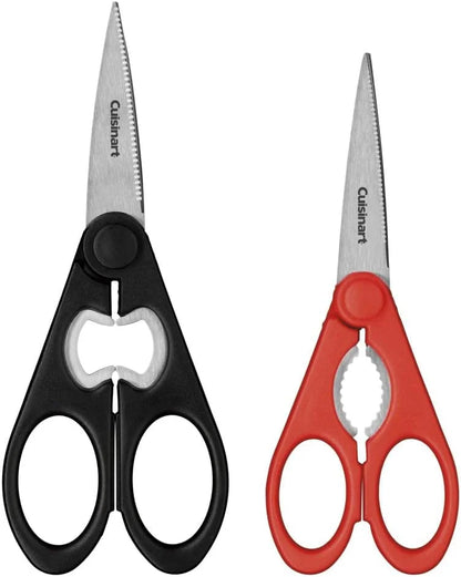 Cuisinart 2 Piece Shears Set, 8"/7", Black/Red