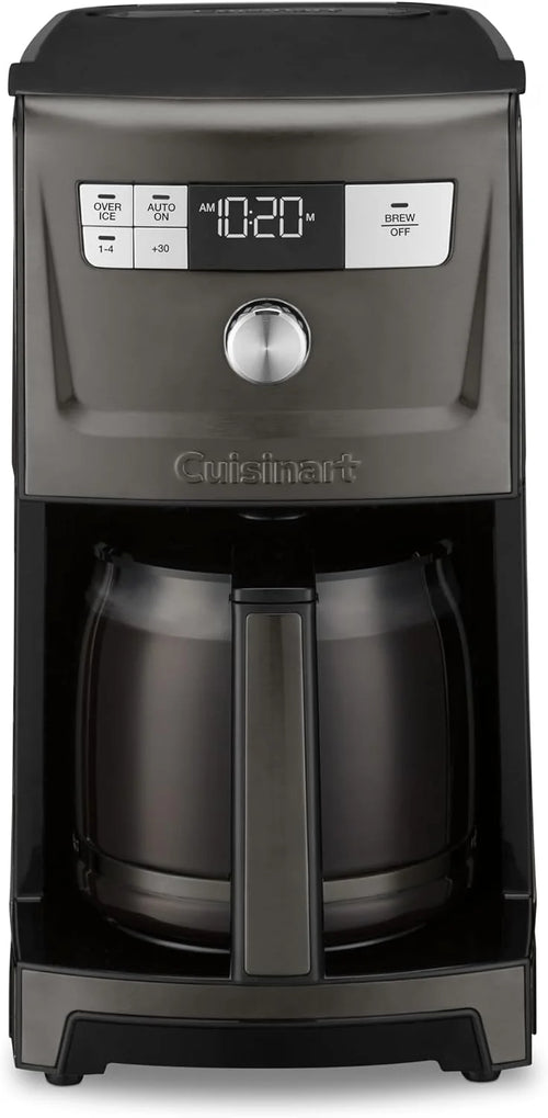 Cuisinart Coffee Maker, 14-Cup PerfecTemp Programmable Coffee Machine Glass Carafe with 1-4 Cup Setting, Brew Strength Control, Brew Pause, and Over Ice Function, Black Stainless Steel, DCC-3500BKS