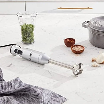 Cuisinart Smart Stick Two-Speed Corded Hand Blender, Powerful Immersion Blender with 300-Watt Motor Blends Shakes, Smoothies, Puree, Baby Food, Soups & Sauces, CSB-175SVP1, Silver