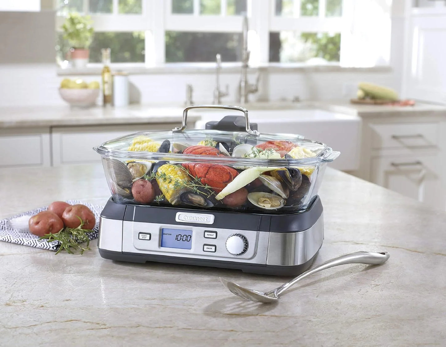 Cuisinart Glass Food Steamer, 5 Pre-Programmed Settings, 5-Liter Capacity