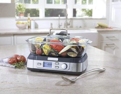 Cuisinart Glass Food Steamer, 5 Pre-Programmed Settings, 5-Liter Capacity