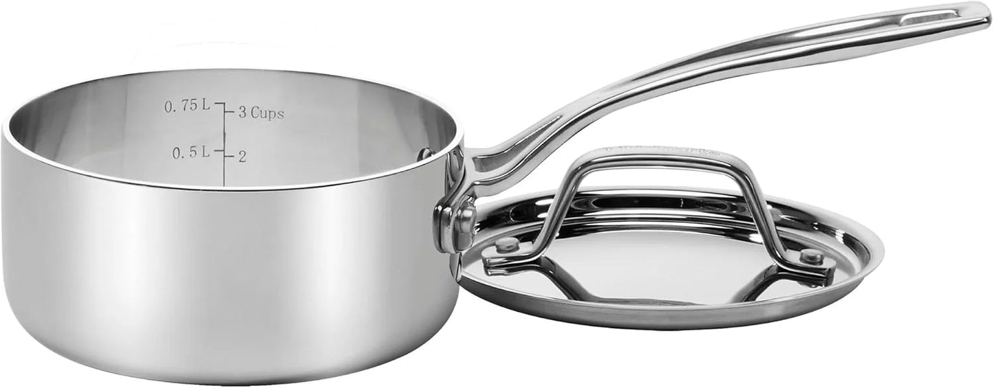 Cuisinart Custom-Clad 5-Ply Stainless Steel 10 Piece Cookware Set, CCC5-10
