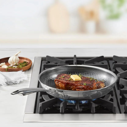 Cuisinart Skillet, PurelySear Hybrid, Tri-Ply Stainless Steel, 10 Inch