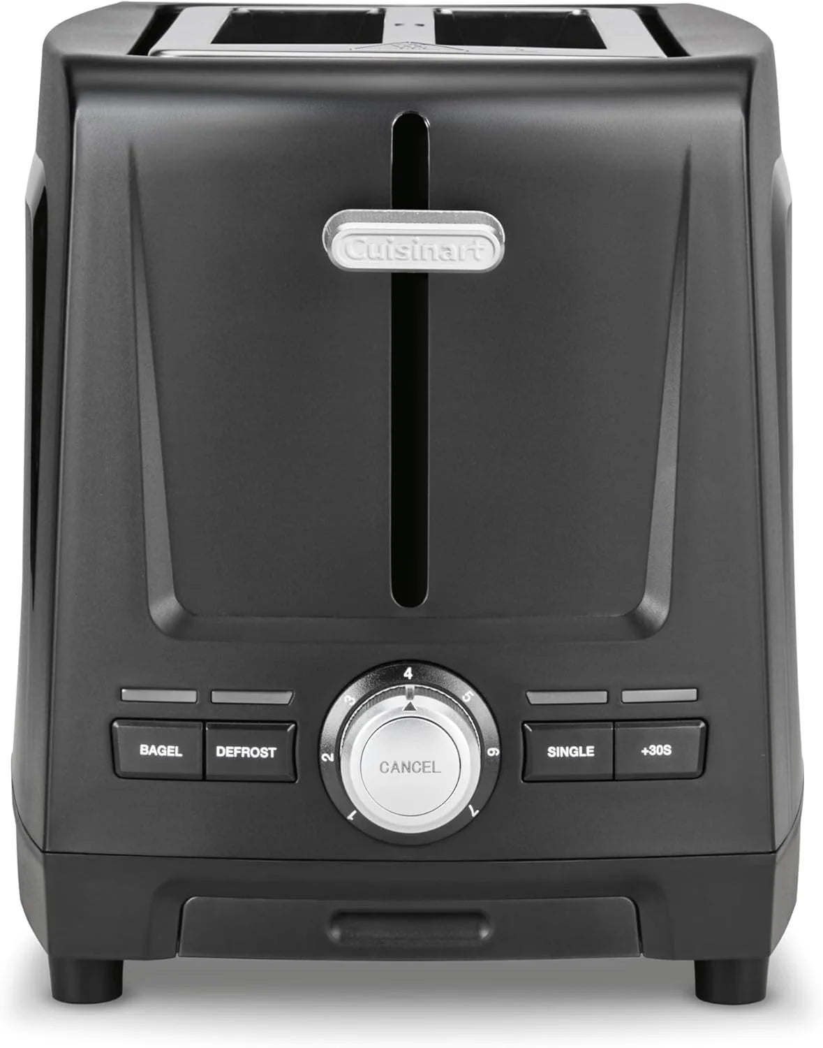 Cuisinart Core Collection 2-Slice Toaster | Extra-Long Slots for Artisan Bread, Bagel | High-Lift Quickview™ | Single Slice & Defrost Function | +30sec Toast Boost | Removable Crumb Tray, Black