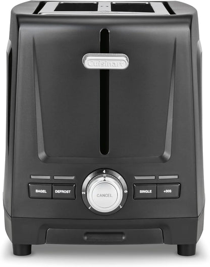 Cuisinart Core Collection 2-Slice Toaster | Extra-Long Slots for Artisan Bread, Bagel | High-Lift Quickview™ | Single Slice & Defrost Function | +30sec Toast Boost | Removable Crumb Tray, Black