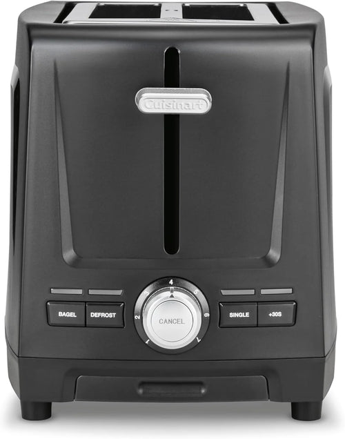 Cuisinart Core Collection 2-Slice Toaster | Extra-Long Slots for Artisan Bread, Bagel | High-Lift Quickview™ | Single Slice & Defrost Function | +30sec Toast Boost | Removable Crumb Tray, Black