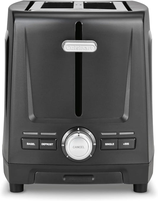 Cuisinart Core Collection 2-Slice Toaster | Extra-Long Slots for Artisan Bread, Bagel | High-Lift Quickview™ | Single Slice & Defrost Function | +30sec Toast Boost | Removable Crumb Tray, Black