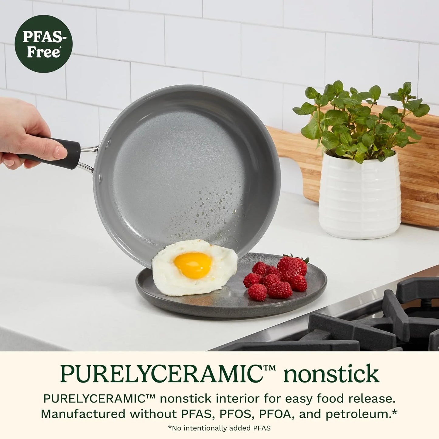Cuisinart, 3-Pc Classic Ceramic Nonstick Skillet Set, Amazon Exclusive, 35C22-3BK