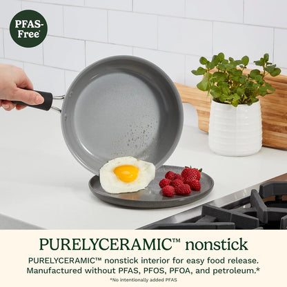Cuisinart, 3-Pc Classic Ceramic Nonstick Skillet Set, Amazon Exclusive, 35C22-3BK