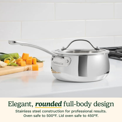 Cuisinart PureClad™ Triple-Ply 1.5 Qt. Stainless Steel Saucepan with Cover, PCT19-16
