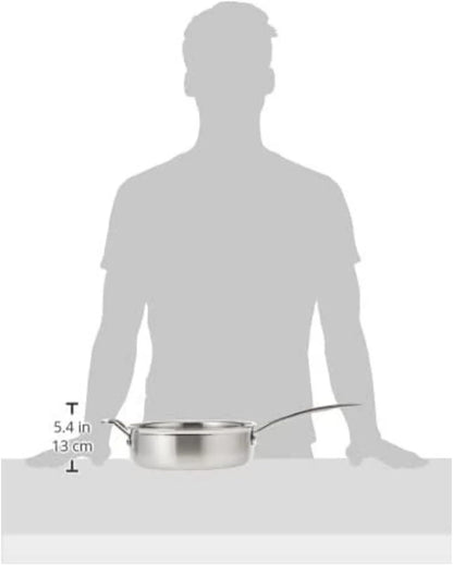 Cuisinart MCP33-24HN MultiClad Pro Stainless 3-1/2-Quart Saute with Helper and Cover Skillet, 3.5-Quart, Sauté Pan w/Helper & Cover