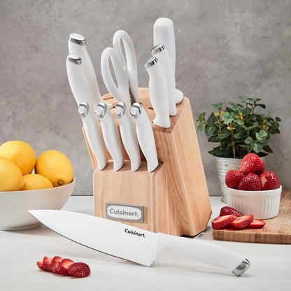 Cuisinart Block Knife Set, 12pc Cutlery Knife Set with Steel Blades for Precise Cutting, Lightweight, Stainless Steel, Durable & Dishwasher Safe, C77SSW-12P (Pack of 2)