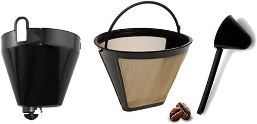 Cuisinart Filter Basket and Gold Tone Permanent filter Bundle W/Scoop (Compatible with CHW-12 & CHW-14)