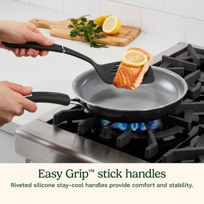 Cuisinart, 3-Pc Classic Ceramic Nonstick Skillet Set, Amazon Exclusive, 35C22-3BK