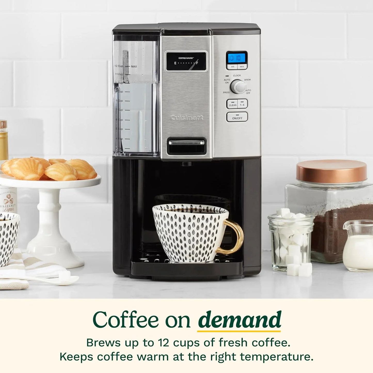 Cuisinart Drip Coffee Maker, Programmable & Self-Cleaning, 12-cup Capacity