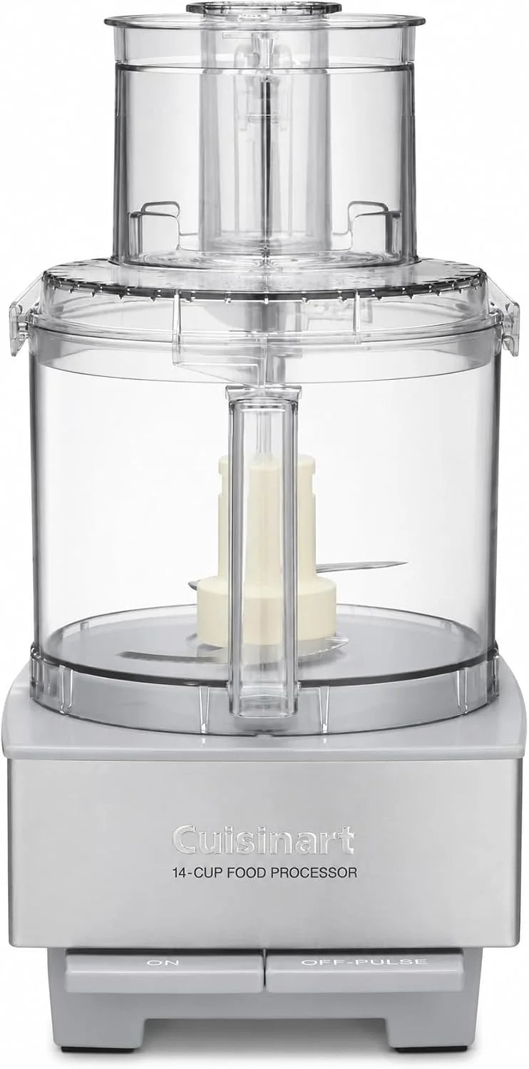 Cuisinart Food Processor 14-Cup Vegetable Chopper for Mincing, Dicing, Shredding, Puree & Kneading Dough, Light Gray Stainless Steel, DFP-14CGRY