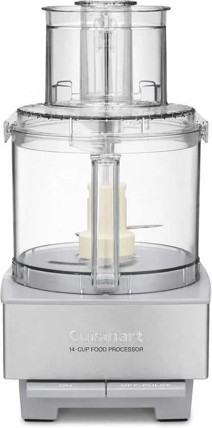 Cuisinart Food Processor 14-Cup Vegetable Chopper for Mincing, Dicing, Shredding, Puree & Kneading Dough, Light Gray Stainless Steel, DFP-14CGRY