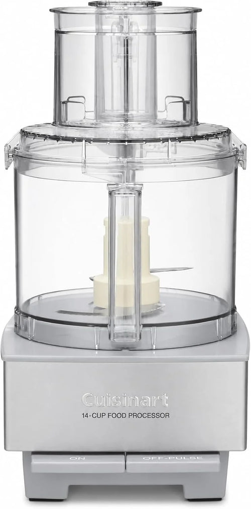 Cuisinart Food Processor 14-Cup Vegetable Chopper for Mincing, Dicing, Shredding, Puree & Kneading Dough, Light Gray Stainless Steel, DFP-14CGRY