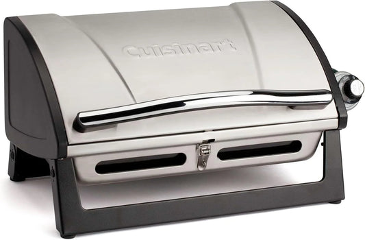 Cuisinart Gas Grill with Locking Lid, Portable, 8,000 BTU, 10 lbs.