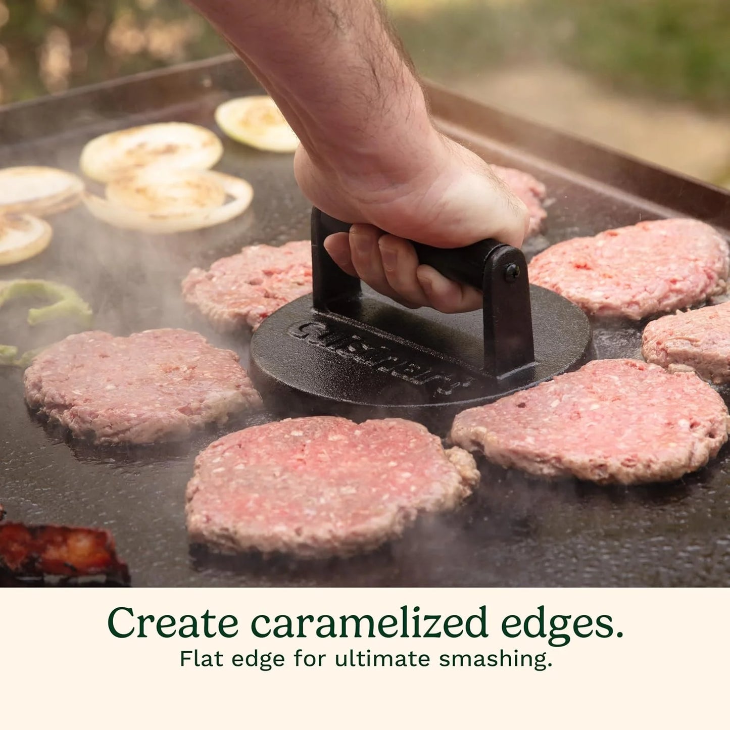 Cuisinart Smash Burger Press, Cast Iron, 6.5" Round Burger Smasher