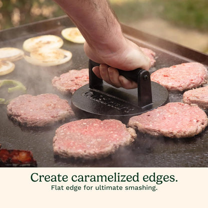 Cuisinart Smash Burger Press, Cast Iron, 6.5" Round Burger Smasher