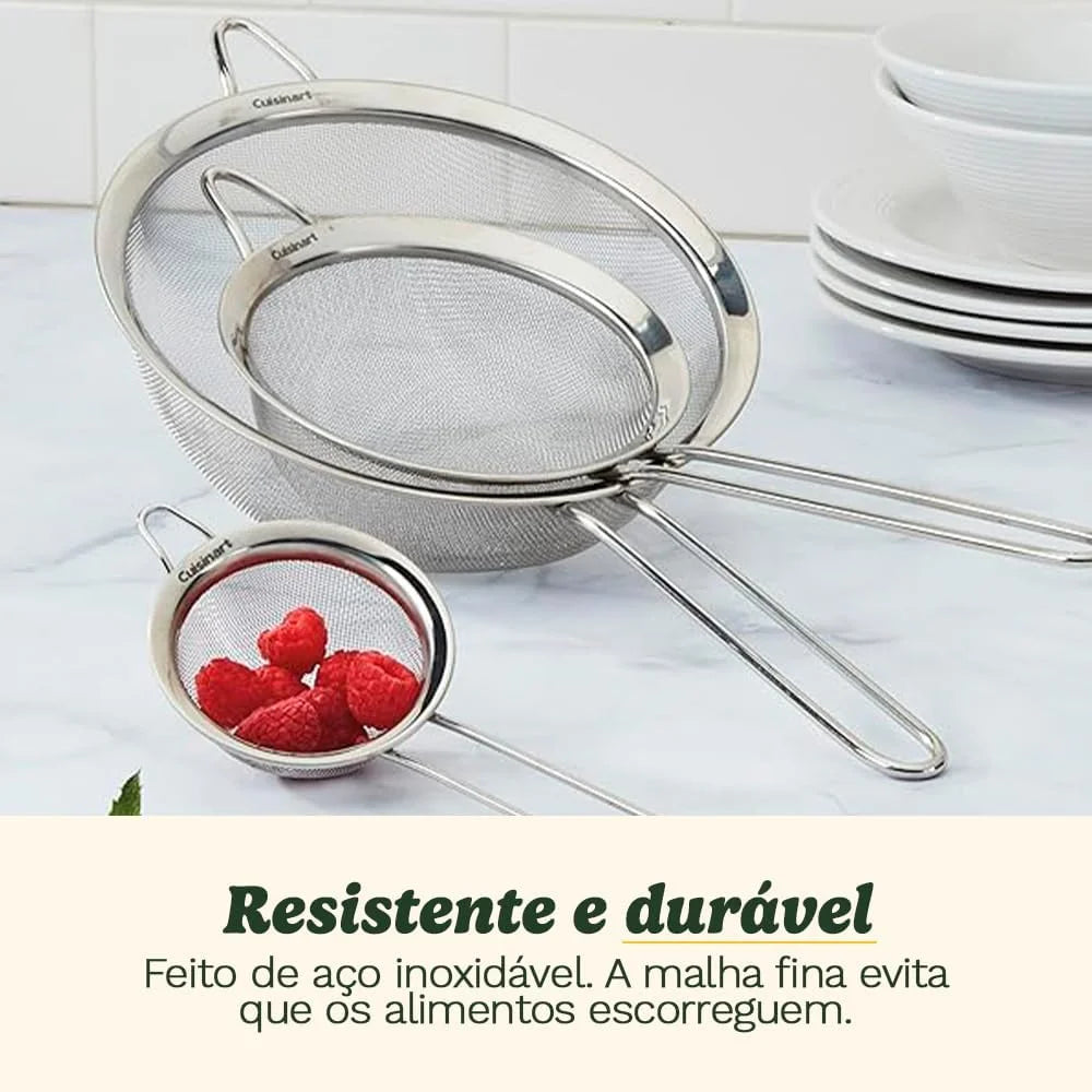 Cuisinart Mesh Strainers, Stainless Steel, Dishwasher Safe, 3-Count