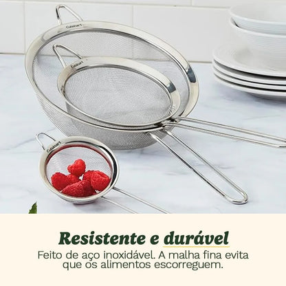 Cuisinart Mesh Strainers, Stainless Steel, Dishwasher Safe, 3-Count