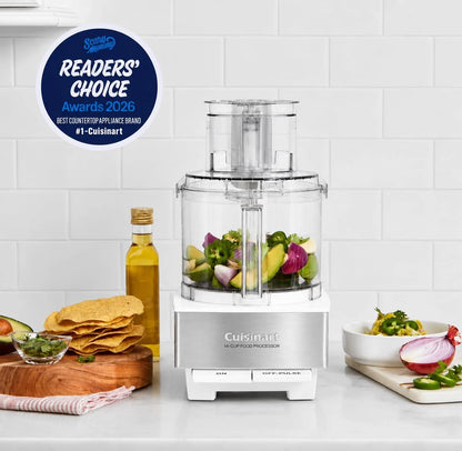 Cuisinart Food Processor 14-Cup Vegetable Chopper for Mincing, Dicing, Shredding, Puree & Kneading Dough, White, DFP-14BCWNY