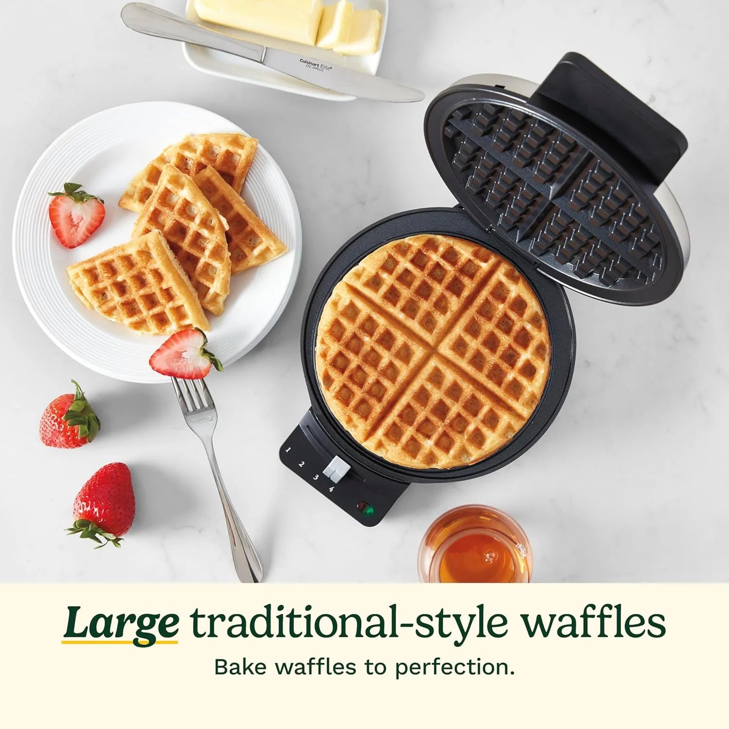 Cuisinart Waffle Maker, 5-Setting Browning Control, Stainless Steel